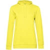Толстовка с капюшоном женская Hoodie, желтая с логотипом