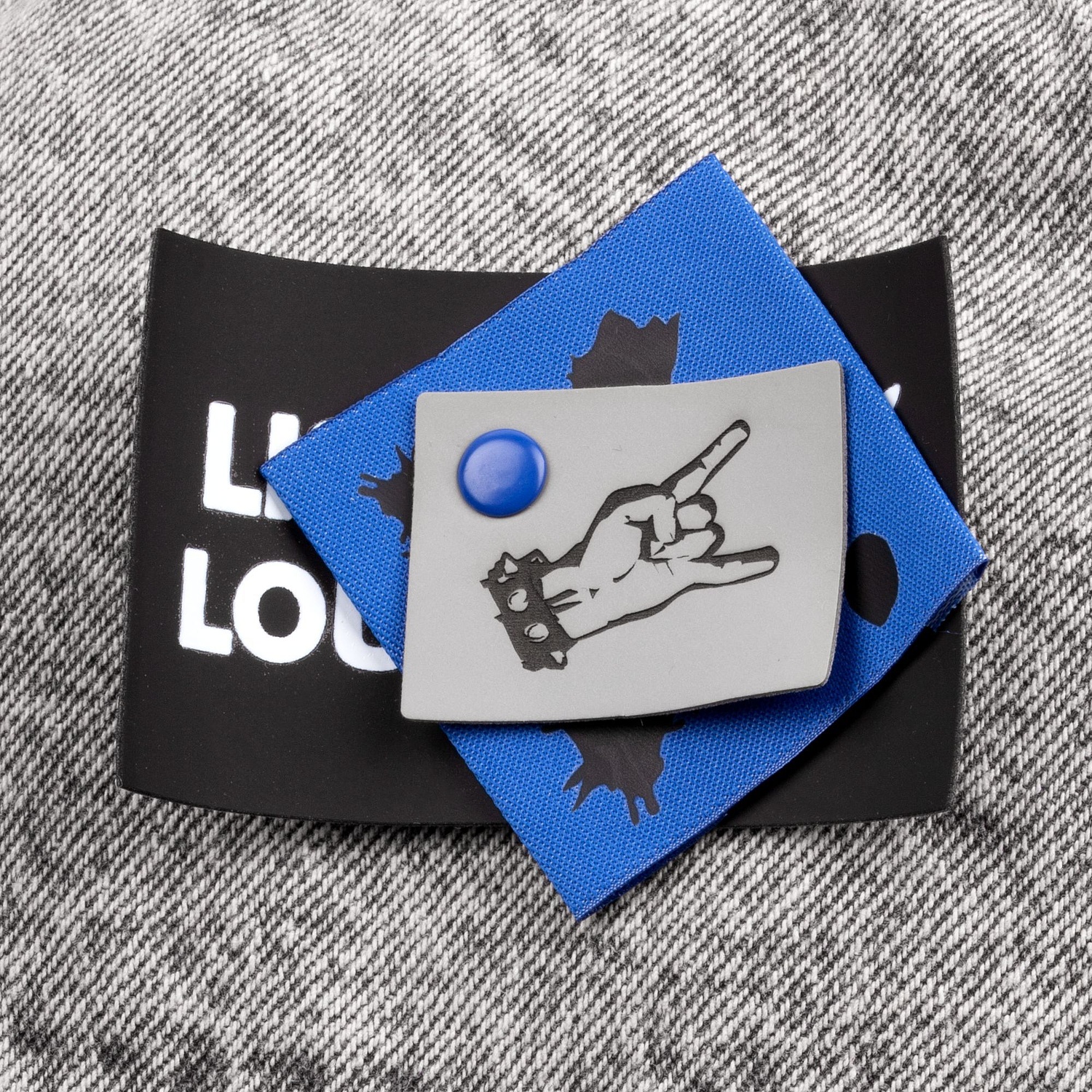 Куртка джинсовая O2, серая с логотипом