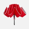 Зонт наоборот складной Futurum со светоотражающим кантом, красный с логотипом