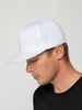 Бейсболка Snapback с прямым козырьком, белая с логотипом
