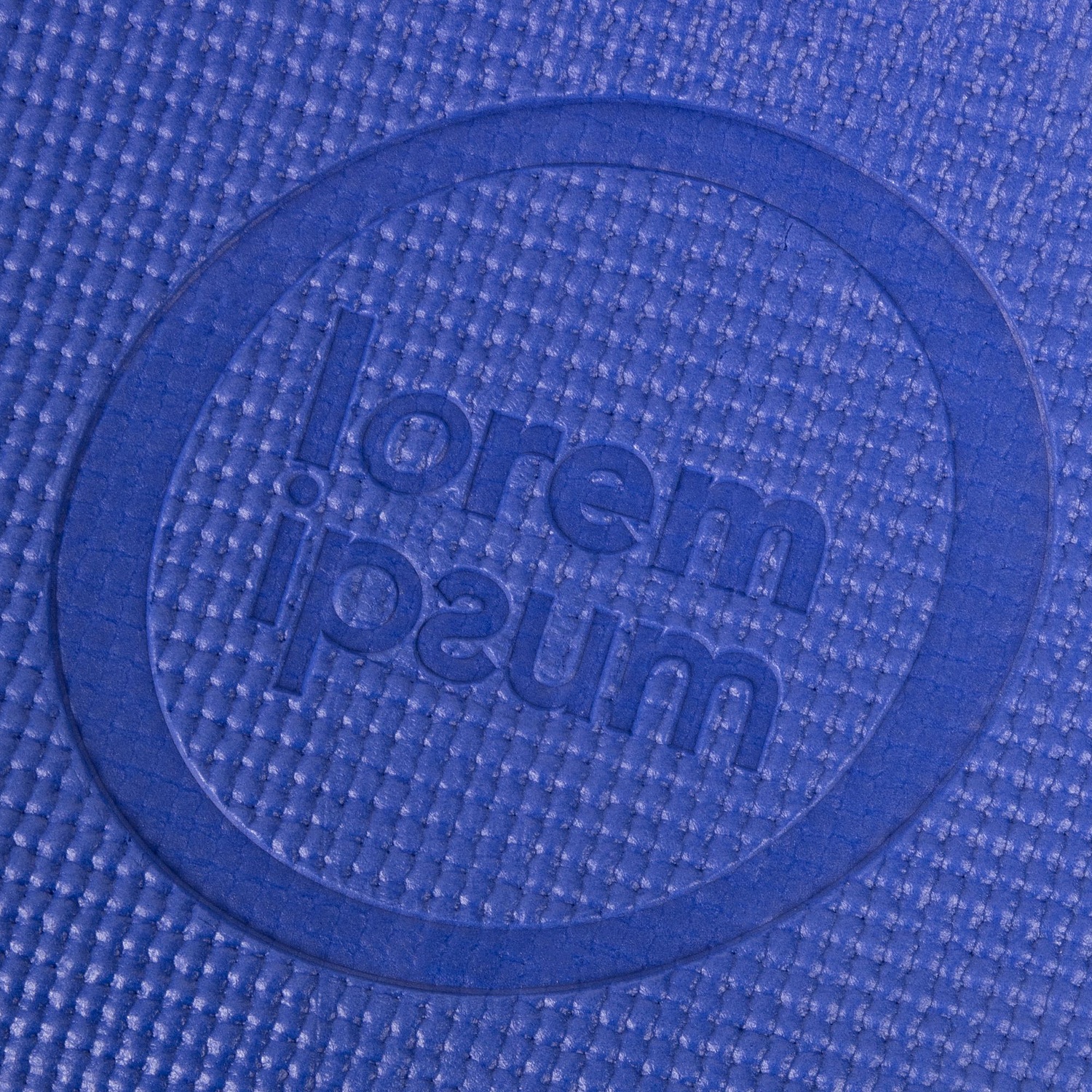 Коврик для фитнеса Flatland, синий с логотипом