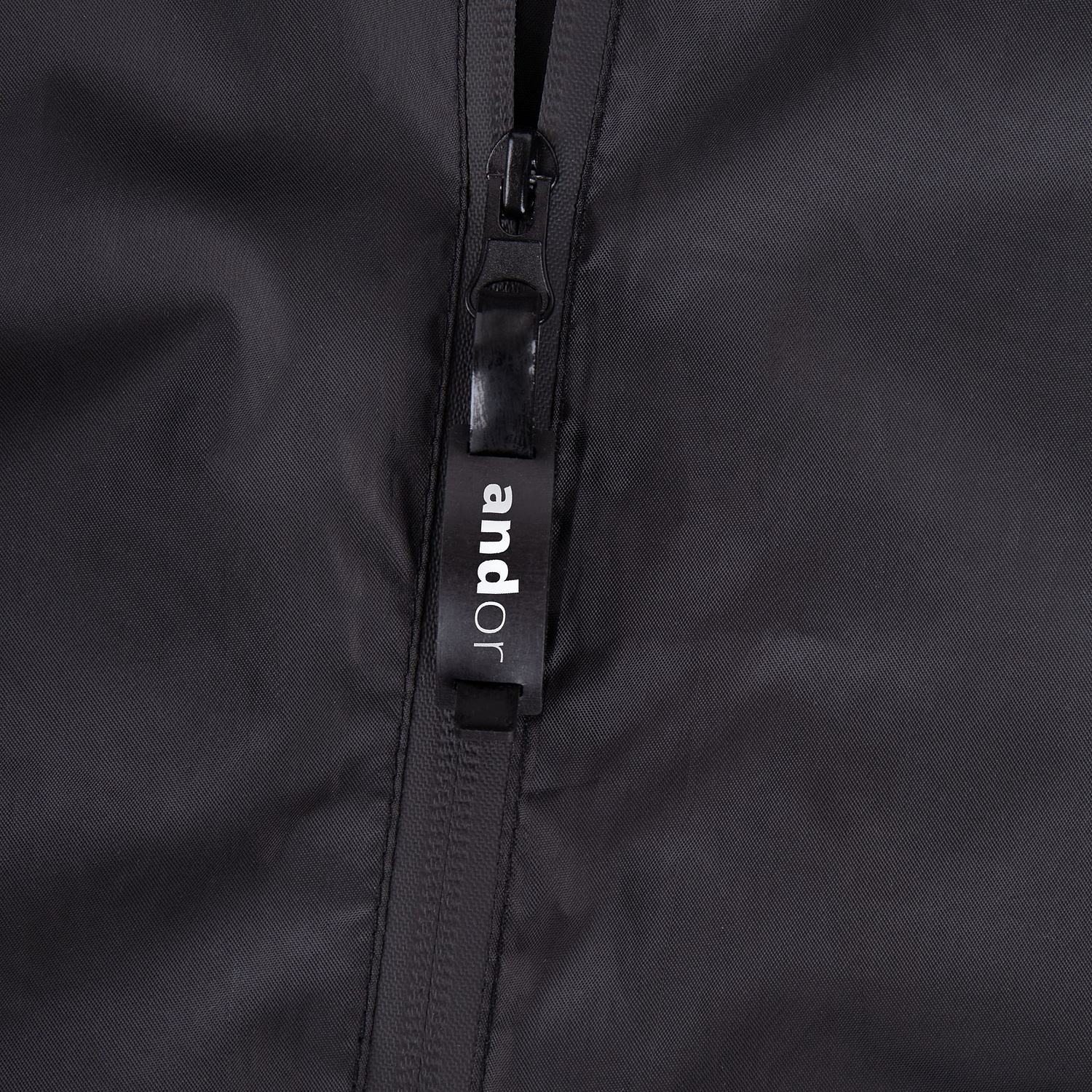 Дождевик-анорак R1, черный с логотипом