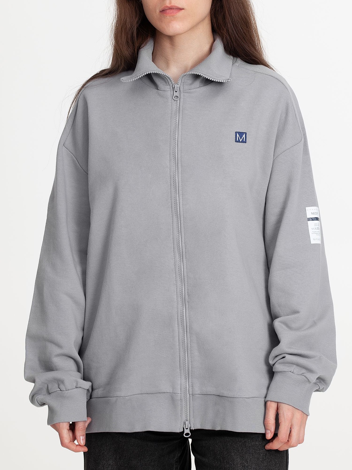 Толстовка унисекс Neofit, светло-серая с логотипом