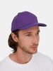 Бейсболка Long Beach, темно-фиолетовая с логотипом