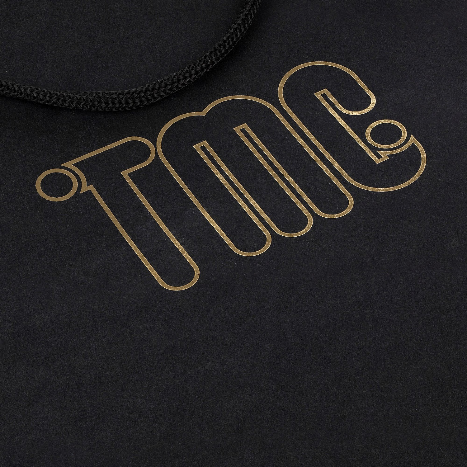 Пакет бумажный Porta L, черный с логотипом