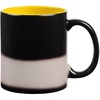 Кружка-хамелеон On Display, матовая, черная с желтым с логотипом