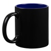 Кружка-хамелеон On Display, матовая, черная с синим с логотипом