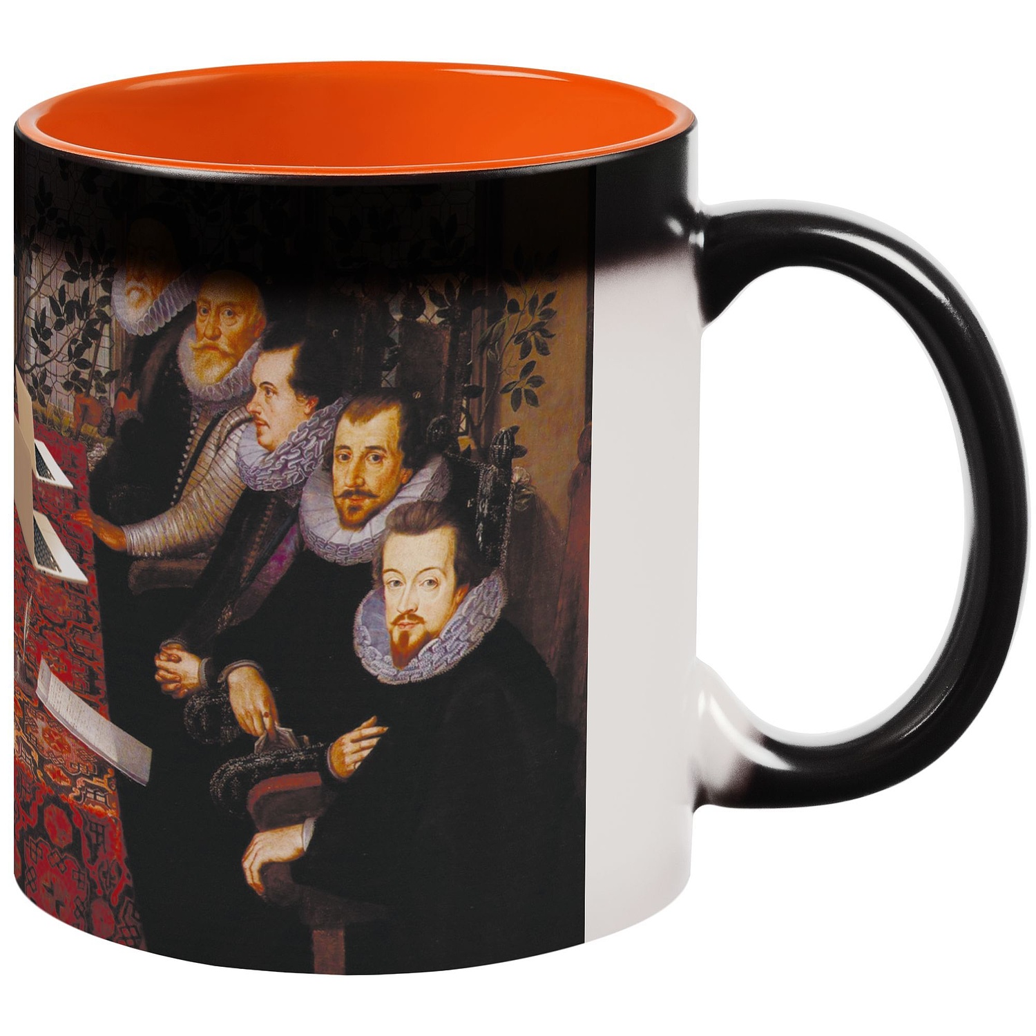 Кружка-хамелеон On Display, глянцевая, черная с оранжевым