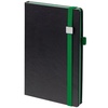 Ежедневник Ton Metal, недатированный, черный с зеленым с логотипом