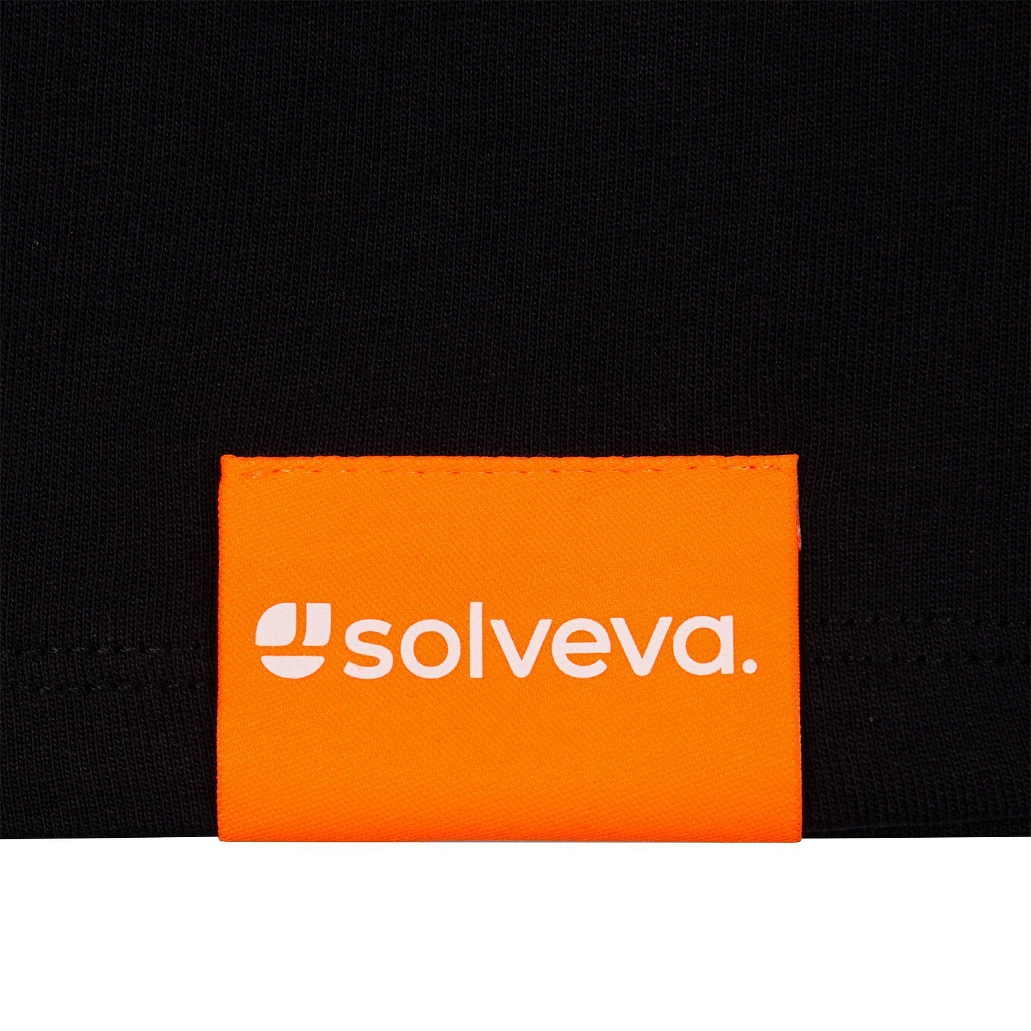 Лейбл тканевый Epsilon, L, оранжевый неон с логотипом