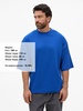 Футболка унисекс T1, синяя, размер XL/XXL