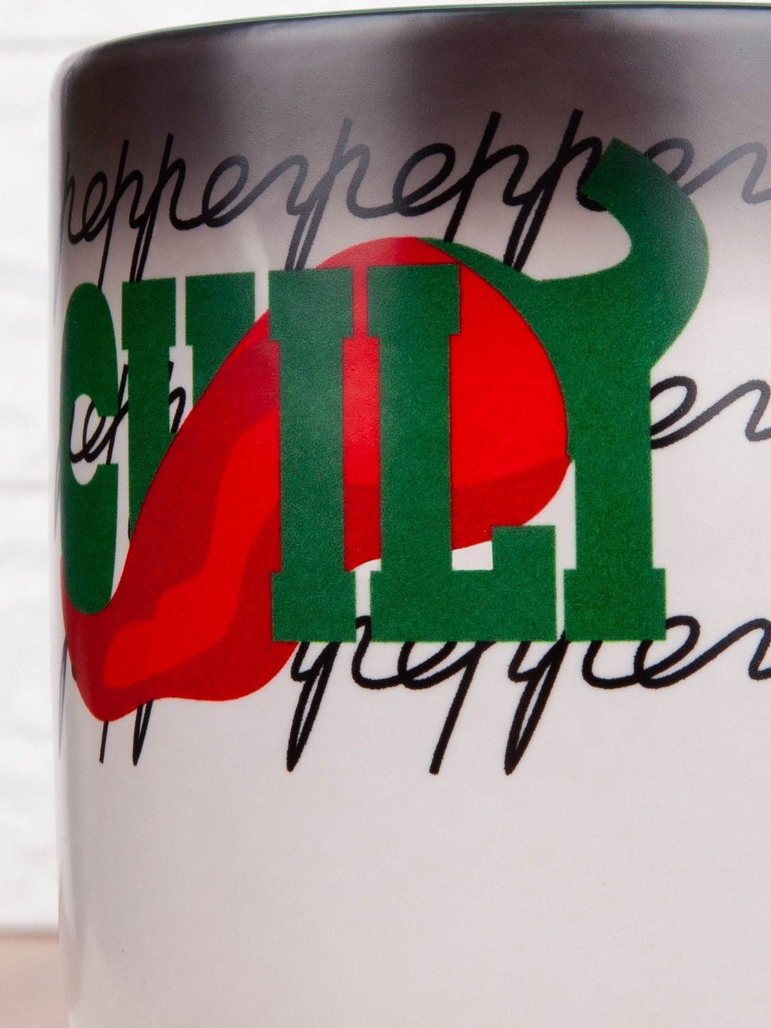 Кружка-хамелеон Melty с ложкой, черная с зеленым с логотипом