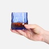 Стакан небьющийся Sate Crystal, вращающийся, прозрачный синий с логотипом