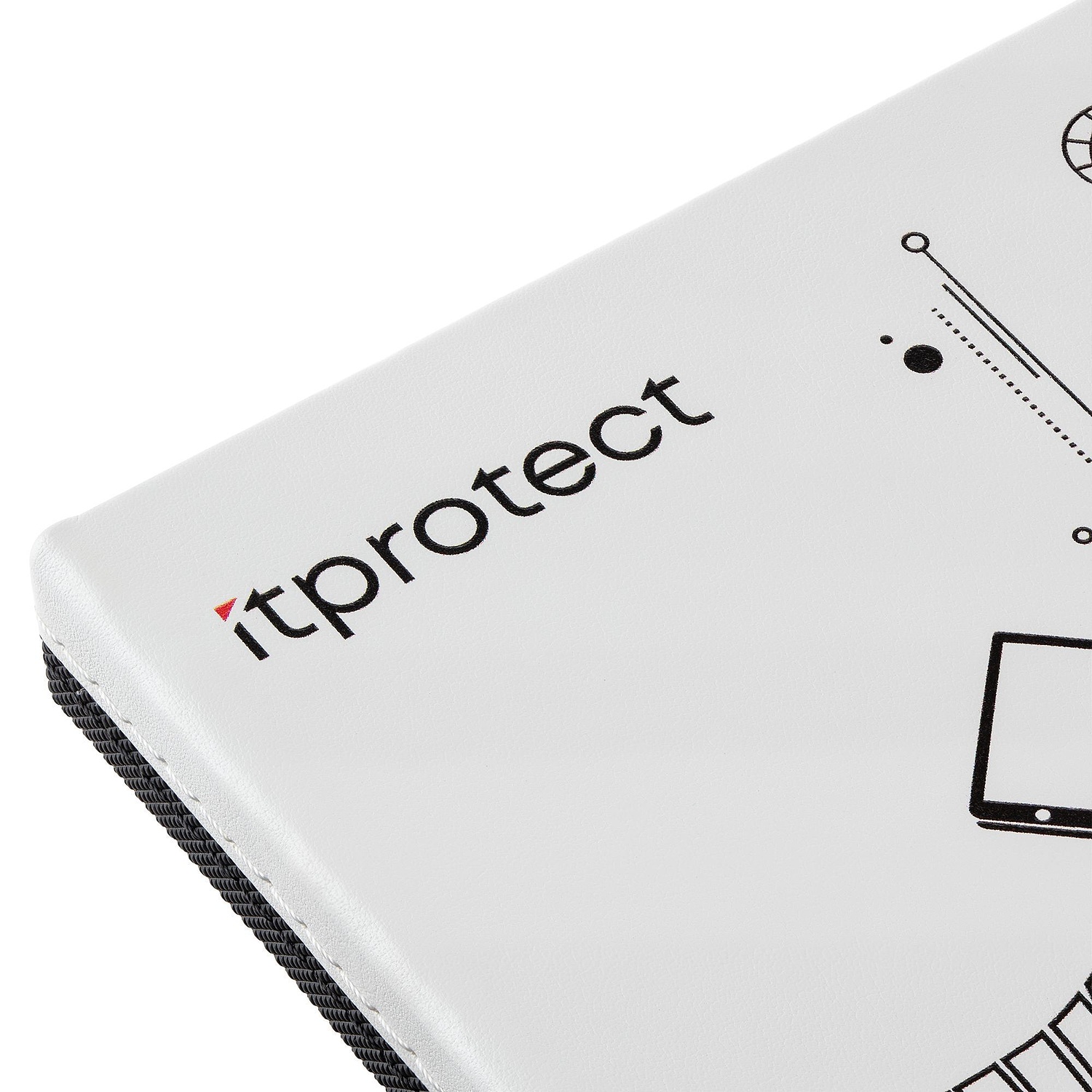 Ежедневник Duplex, недатированный, белый с зеленым с логотипом