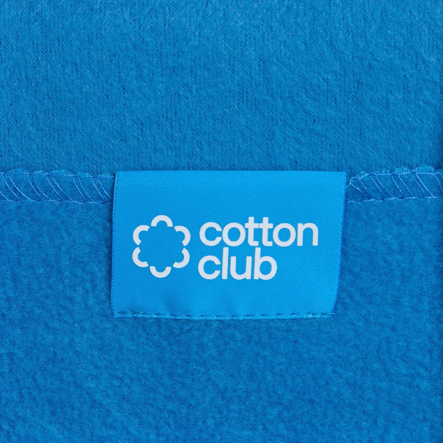 Лейбл тканевый Epsilon, L, голубой с логотипом