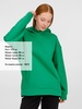 Худи оверсайз унисекс Tolla, зеленое, размер XL/2XL