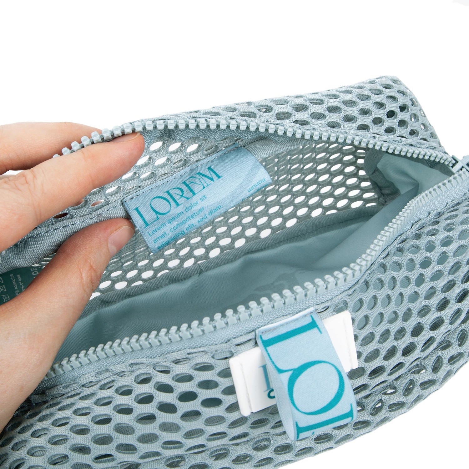 Несессер Verkko, серо-голубой с логотипом