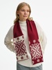 Шарф Wintertude M, красный с белым с логотипом