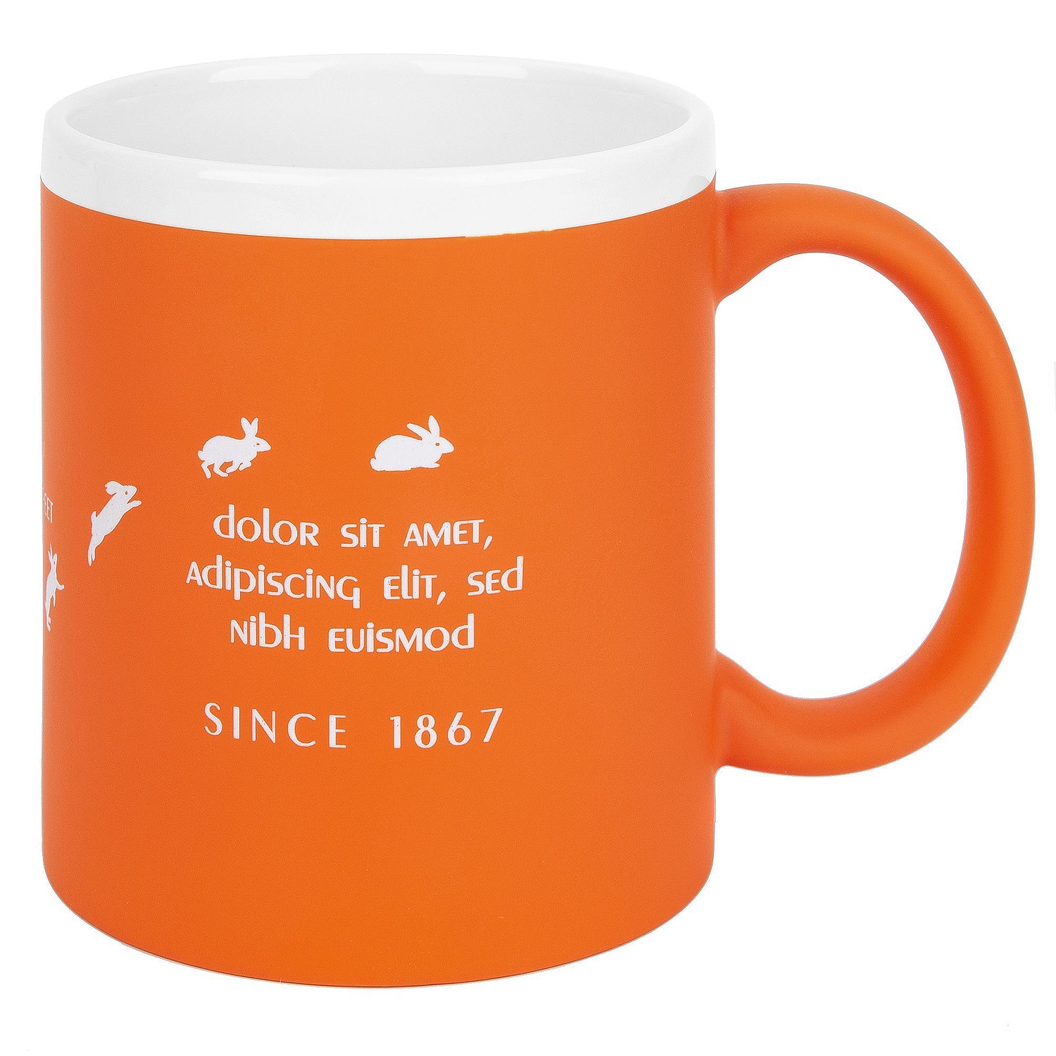 Кружка StopSpot с покрытием софт-тач, оранжевая с логотипом