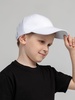 Бейсболка детская Capture Kids, белая с логотипом