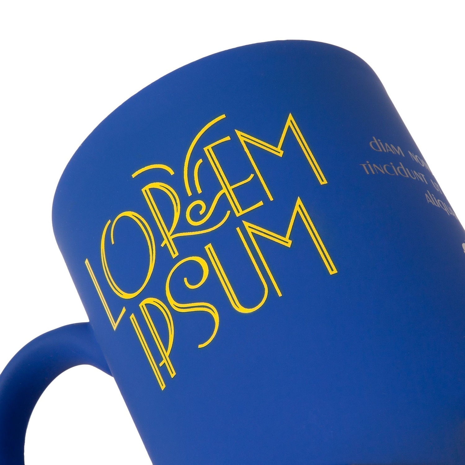 Кружка Promo Soft с покрытием софт-тач, синяя с логотипом