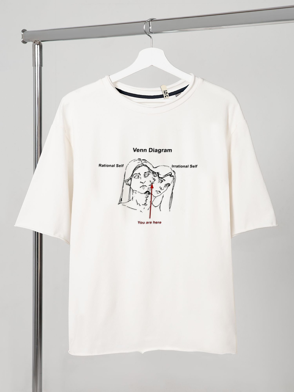 Лейбл хлопковый Doni, S, неокрашенный с логотипом