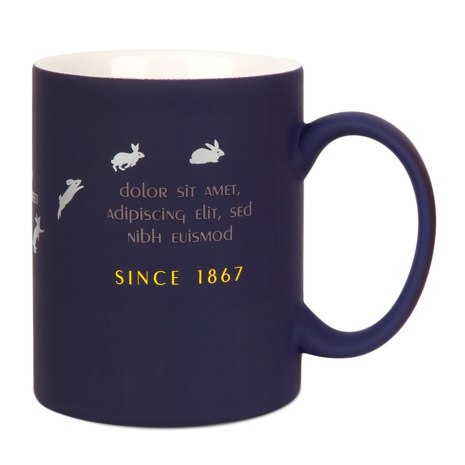 Кружка Promo Soft с покрытием софт-тач, темно-синяя с логотипом