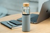 Бутылка для воды Onflow, серая с логотипом