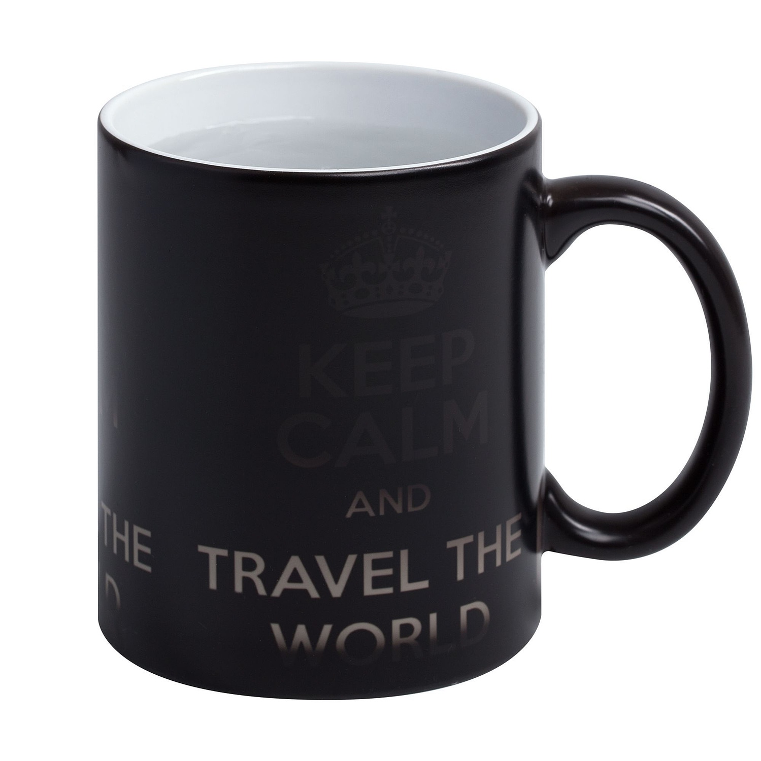 Кружка «Хамелеон», глянцевая, черная с логотипом