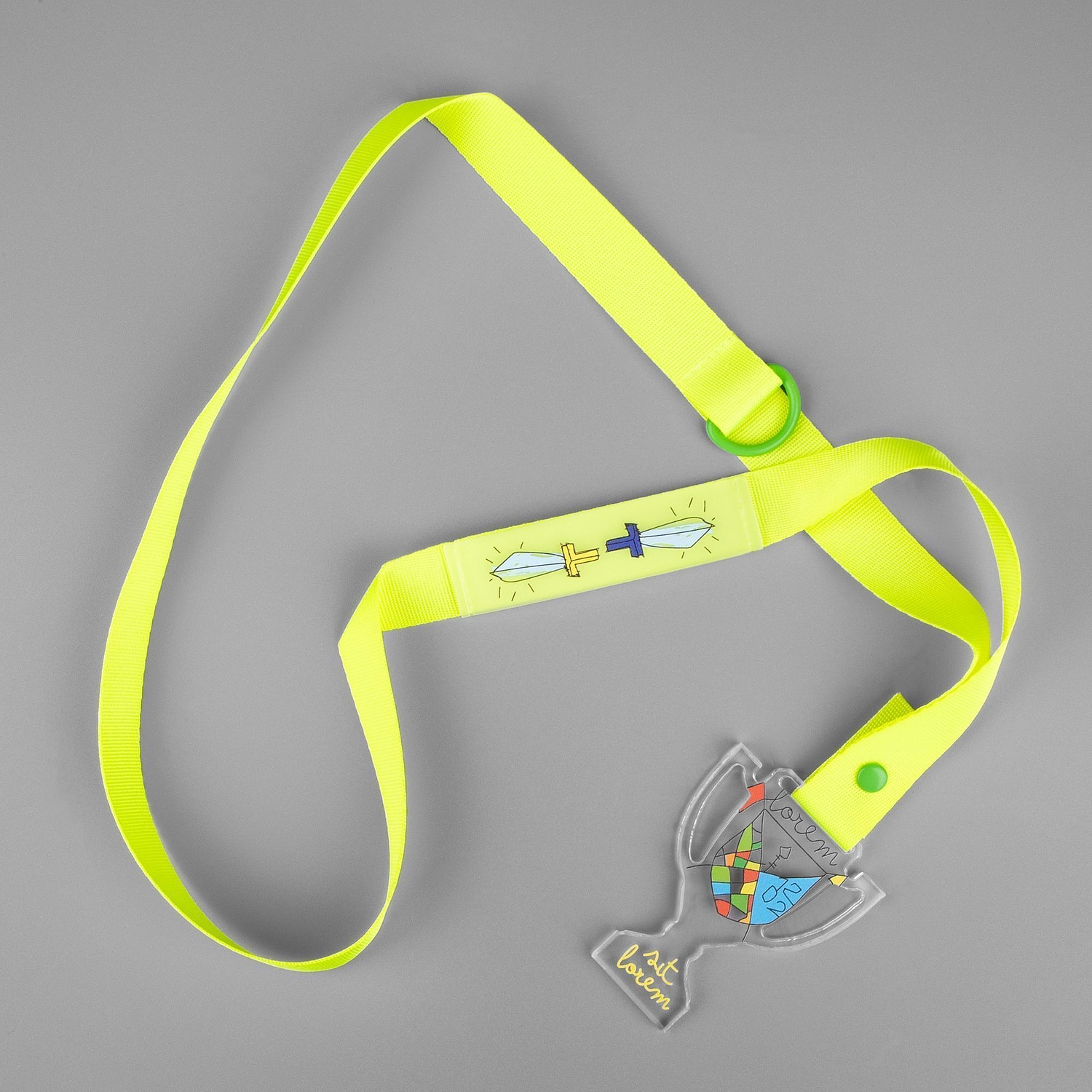 Заклепка Rivet, S, зеленый неон с логотипом