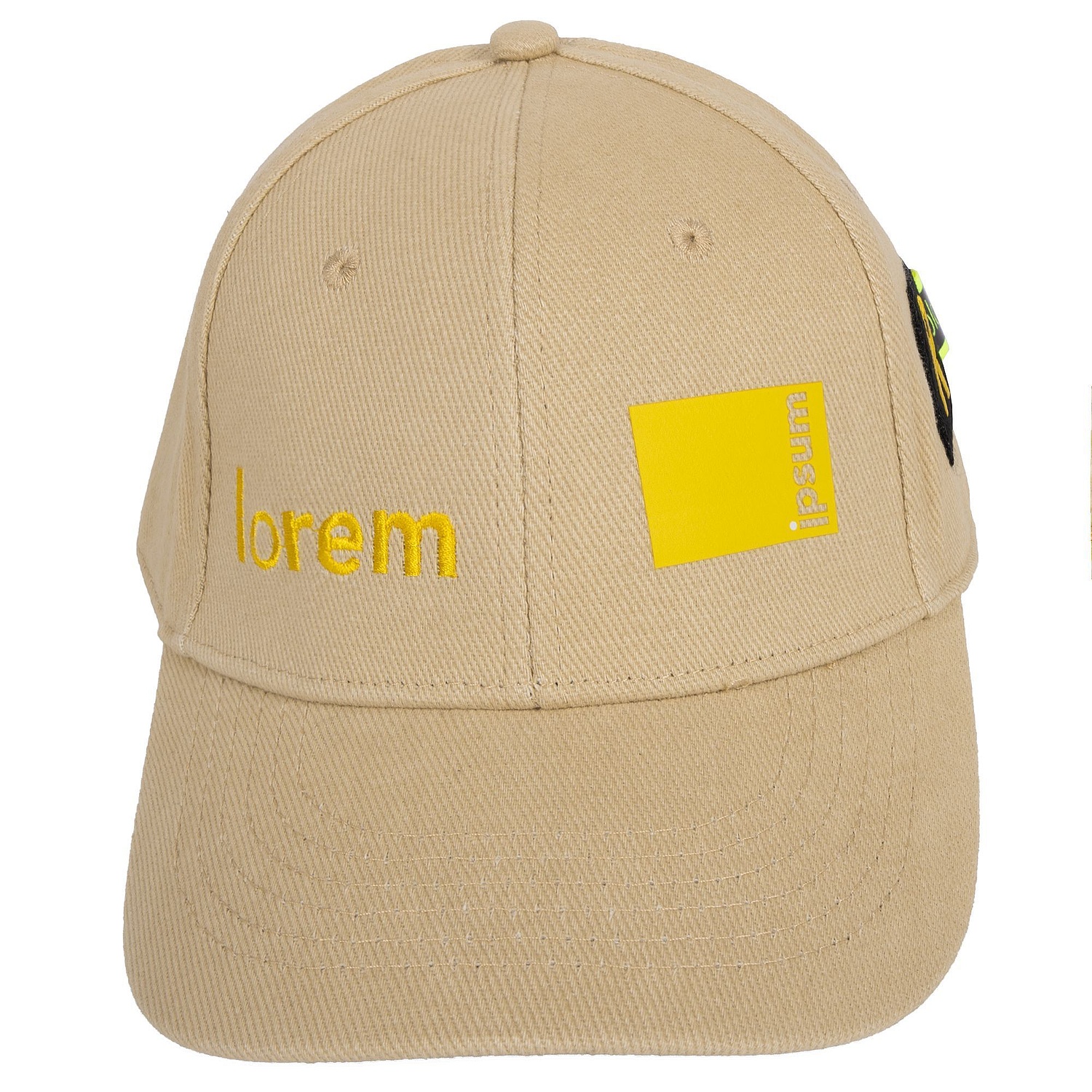 Бейсболка Hillside, бежевая с логотипом