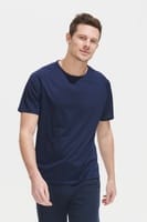 Футболка унисекс Sporty 140, темно-синяя с логотипом