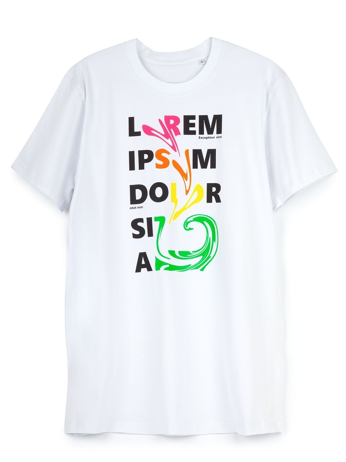 Футболка мужская T-bolka Stretch, белая с логотипом