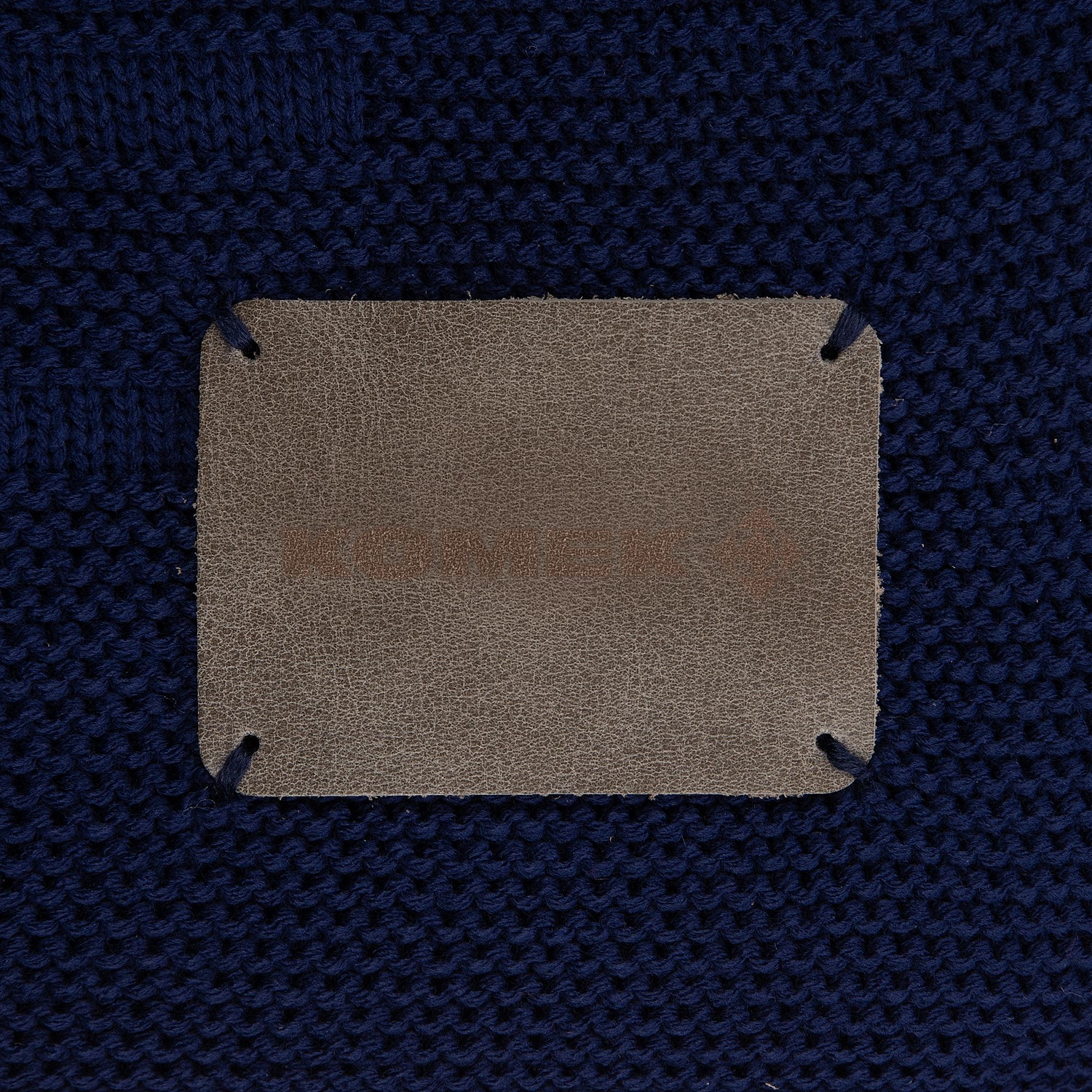 Лейбл кожаный Beta, XL, серый с логотипом