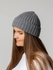 Шапка Uni, серый меланж с логотипом