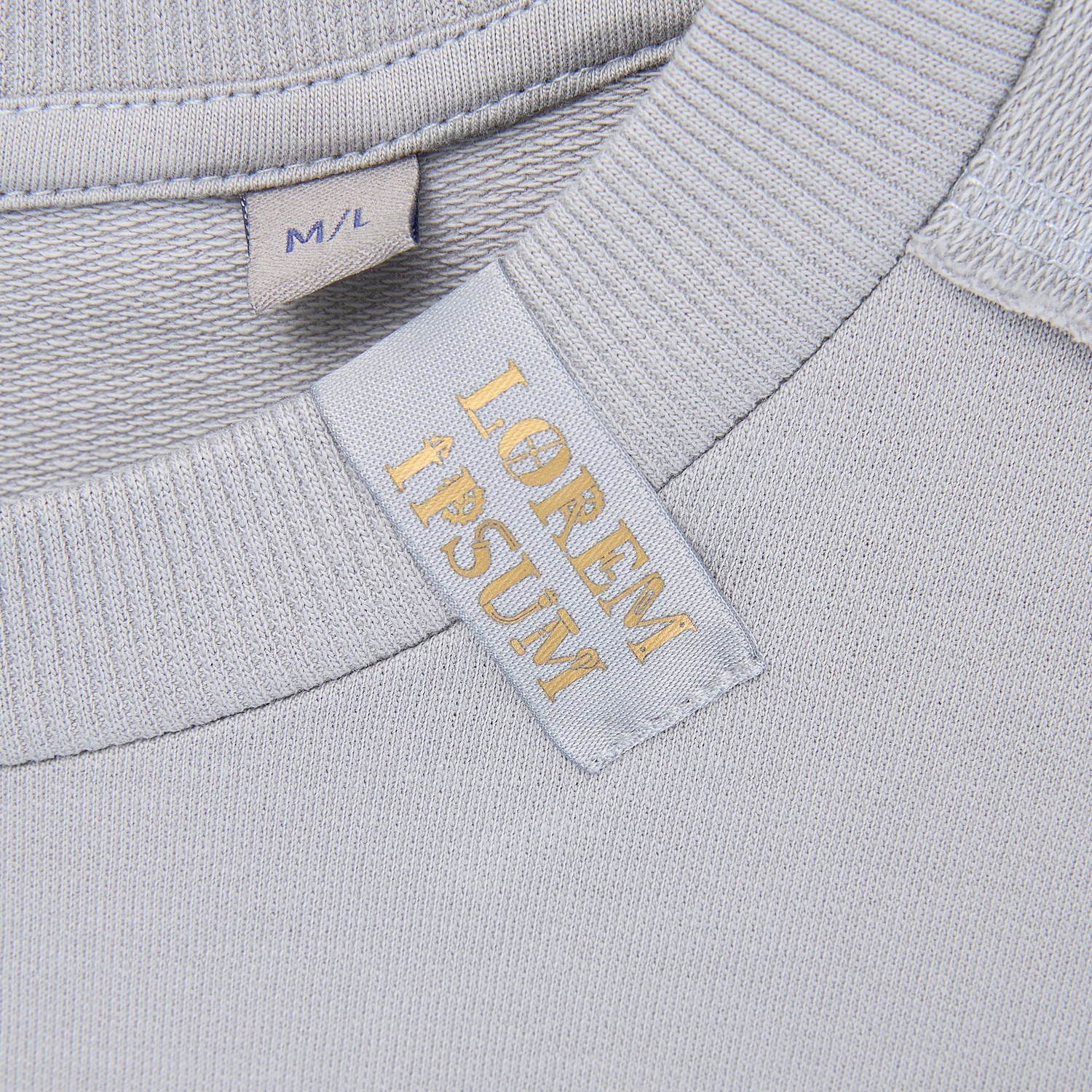 Свитшот унисекс Vozduh, светло-серый с логотипом