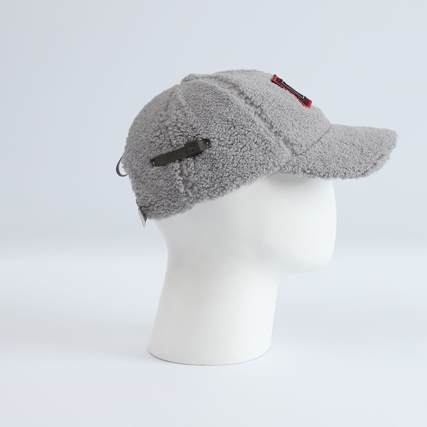Бейсболка Oblako, утепленная, серая с логотипом