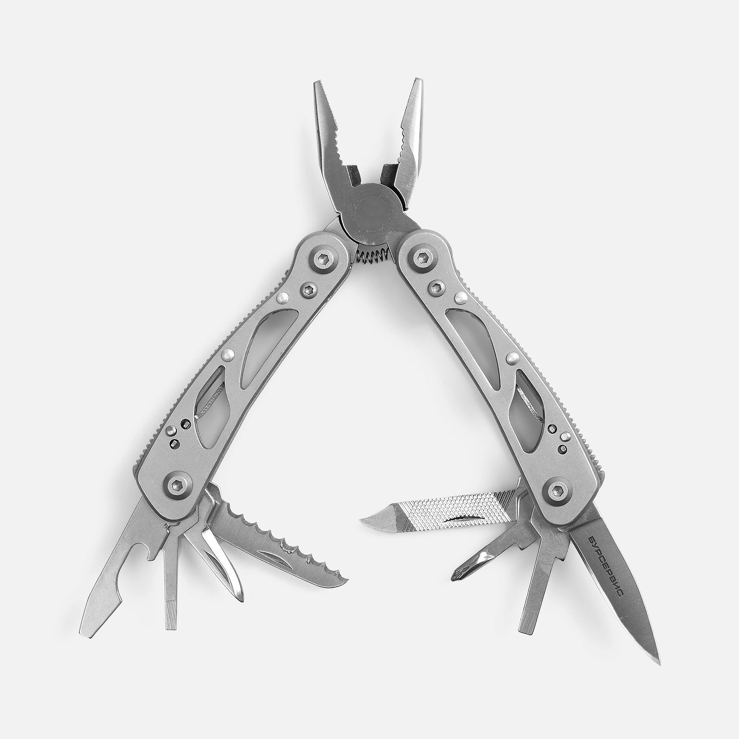 Мультитул Ganzo G104S, серебристый с логотипом