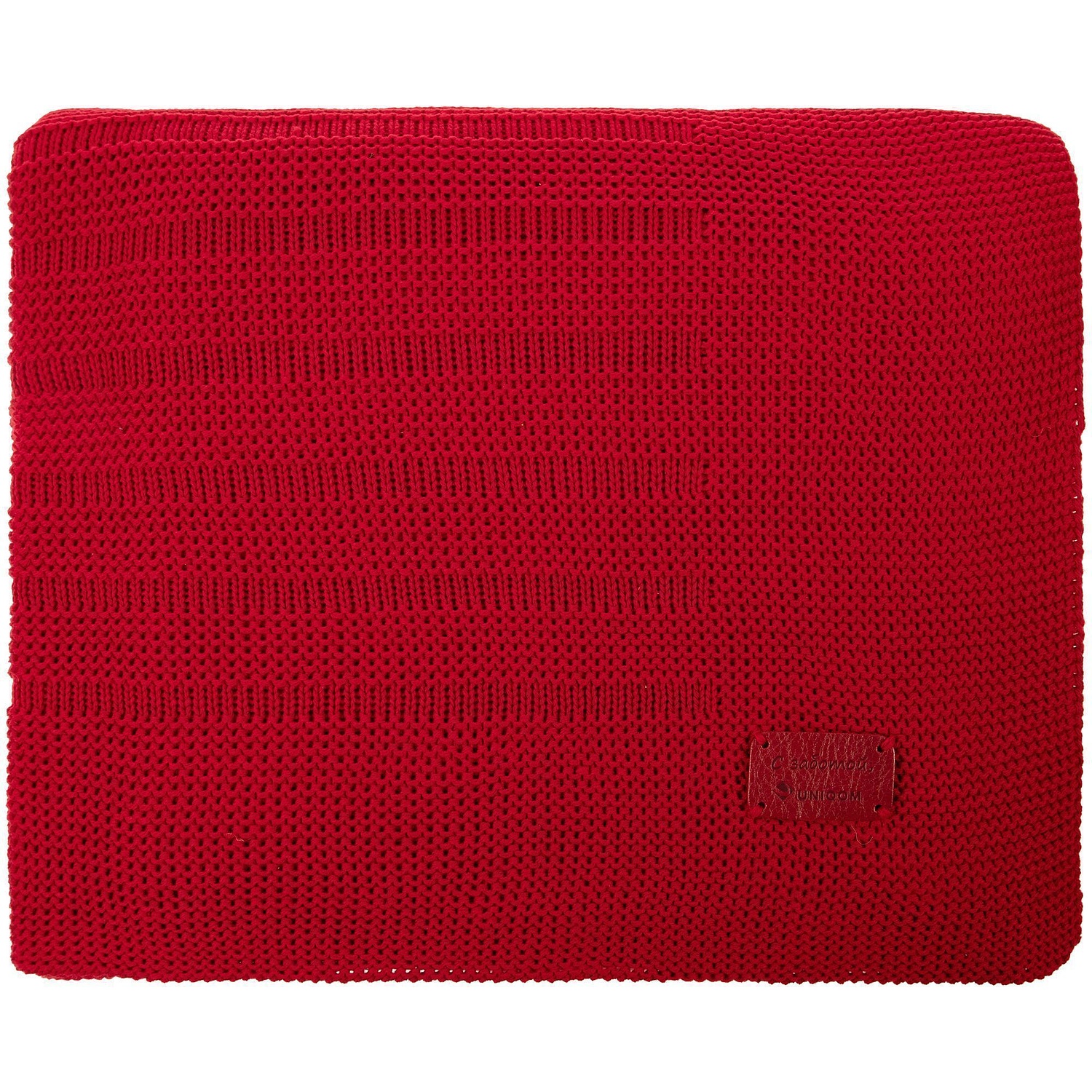 Лейбл кожаный Beta, S, красный с логотипом