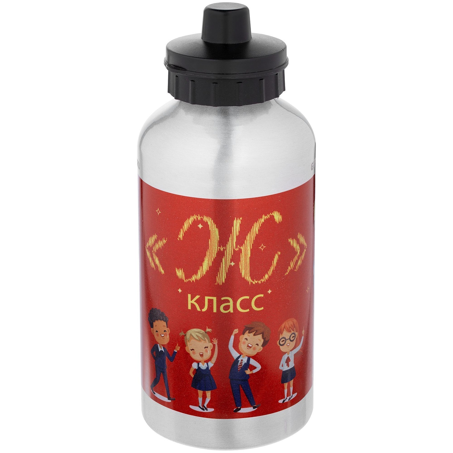 Бутылка для воды Re-Source Sublime, серебристая с логотипом