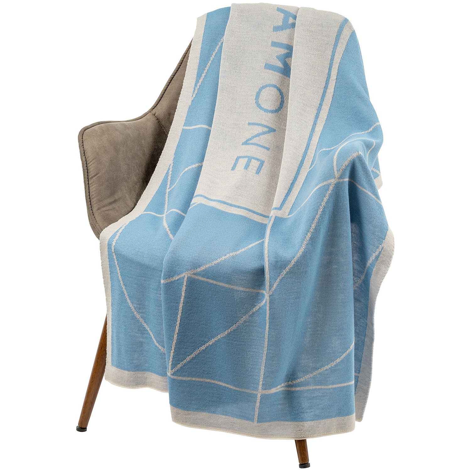 Плед на заказ Tricksy Net Light, S, полушерсть с логотипом