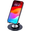 Подставка для смартфона Smartic, черный металлик с логотипом