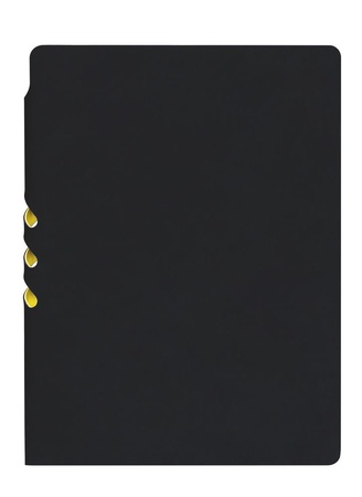 Ежедневник Flexpen Soft Touch, недатированный, черный с желтым