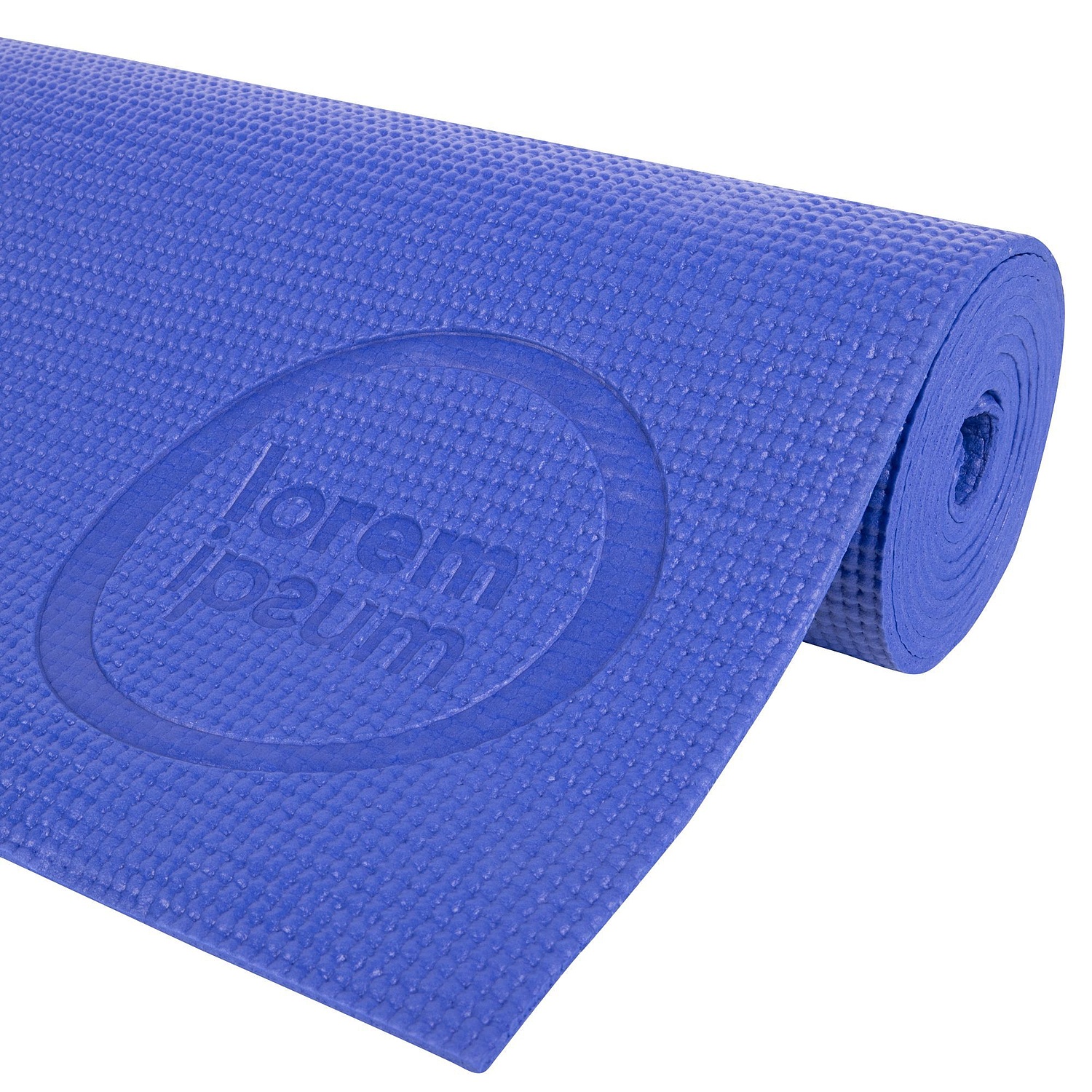 Коврик для фитнеса Flatland, синий с логотипом