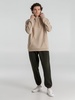 Толстовка с капюшоном унисекс Hoodie, бежевая с логотипом