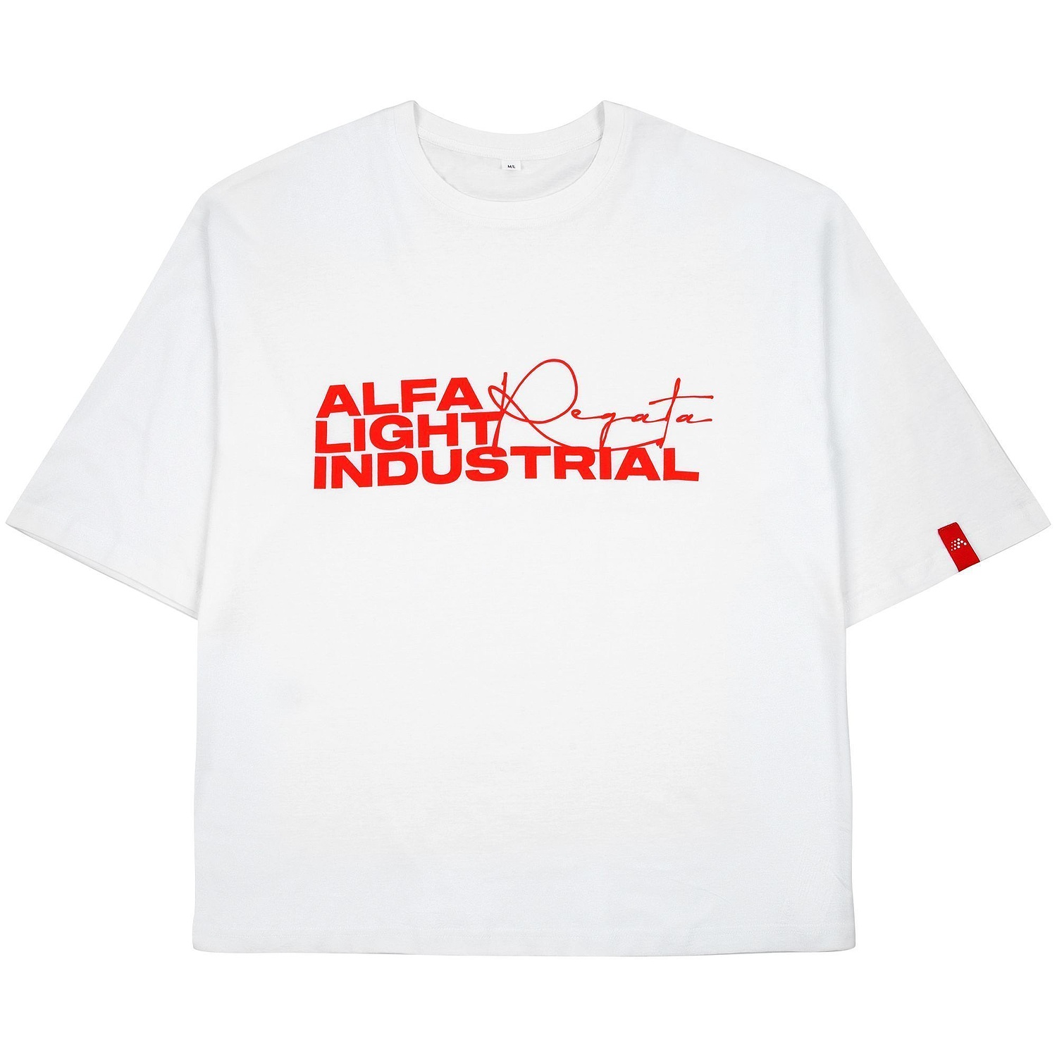 Футболка оверсайз унисекс Base Space, белая с логотипом