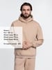 Худи Kulonga Oversize, бежевое с логотипом