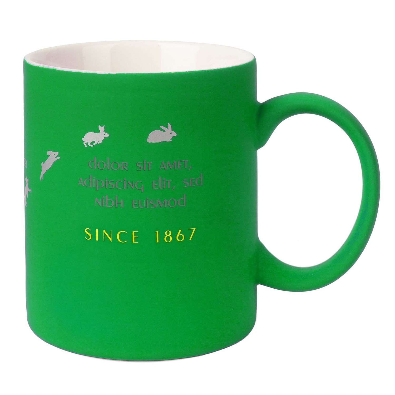 Кружка Promo Soft с покрытием софт-тач, зеленая с логотипом