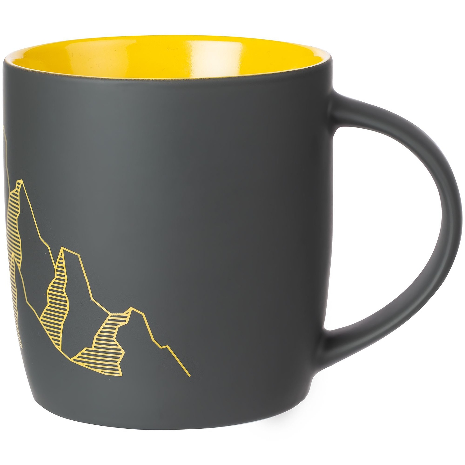 Кружка Surprise Touch с покрытием софт-тач, желтая с логотипом