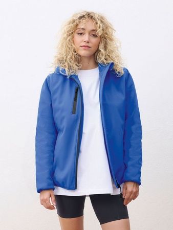 Куртка софтшелл с капюшоном женская Falcon Women, синяя
